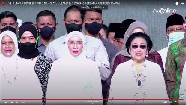 Megawati Soekarnoputri Hadiri Resepsi 1 Abad NU Di Sidoarjo PDI